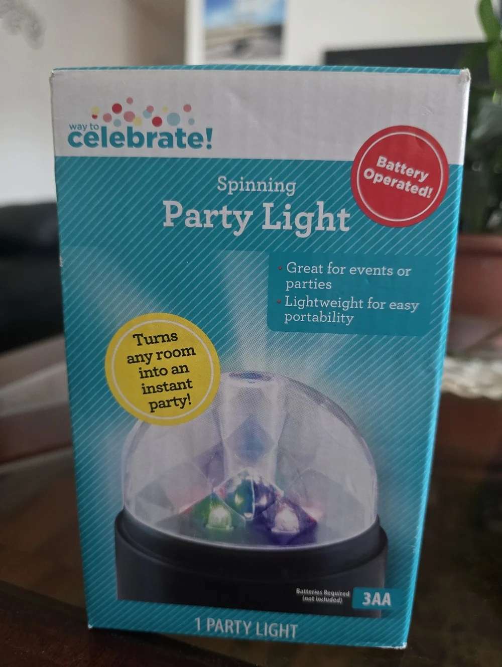 Way to celebrate Plastic Spinning Light